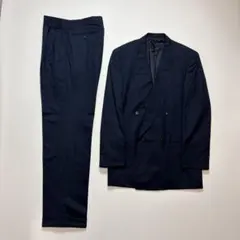希少 イブサンローラン セットアップ ダブル ブラック 黒タグ 光沢 黒