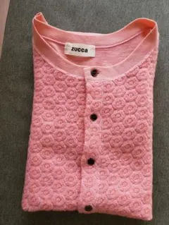 zucca オレンジ色ボタン付きカーディガン値下げ不可