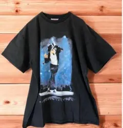 L マイケル・ジャクソン ムーンウォーク Tシャツ 金仕様KING OF POP