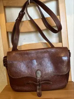 gentenゲンテン 斜め掛けショルダーバッグ　濃いめブラウン