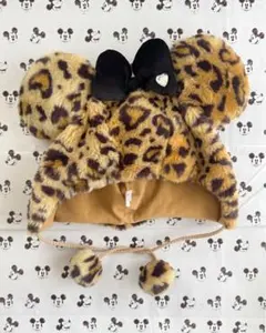 ディズニー　ミニー　ヒョウ柄　ファンキャップ