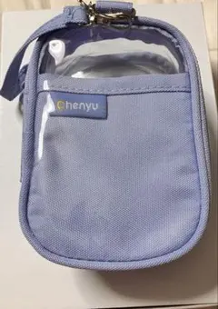 ぬいぐるみポーチ クリアポーチ ブルー 水色