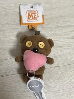 新品 ミニオン ティム リール付きキーホルダー ぬいぐるみ パスケース