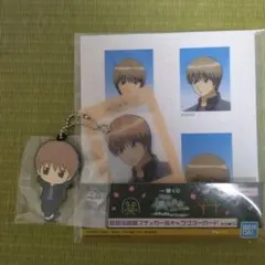 銀八先生　沖田総悟　ラバーチャーム・証明写真風ステッカー＆キャラクターカード