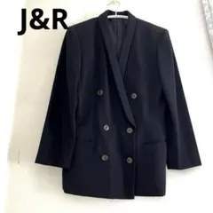 J&R レディース　ジャケット　ブレザー　黒　レトロのサムネイル