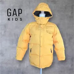 【美品】GAP KIDS／ダウンコート／イエロー／160／フード取り外し可