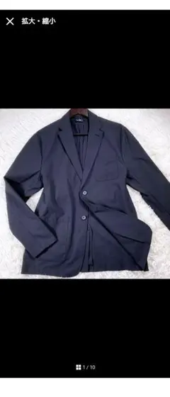 ニューバランスシティー　テーラードジャケット　紺　ストレッチ　2B メンズ　L