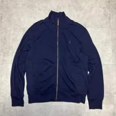 00sポロバイラルフローレン｜フルジップスウェット紺トラックジャケット風ポニーL