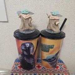 2個セット　未　スターウォーズ　マンダロリアン　ドリンク　トッパー　グローグー