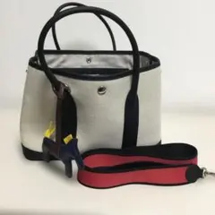 キャンバス トートバッグ ホワイト/ブラック