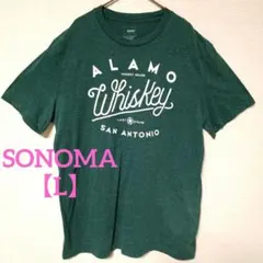 SONOMA【L】ALAMO Whiskey ロゴプリントTシャツ グリーンのサムネイル