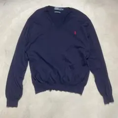 ビッグサイズ POLO by Ralph Lauren Vネックコットンニット