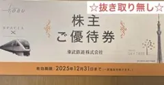 【値下げ☆抜き取り無し】東武鉄道 株主優待券 冊子