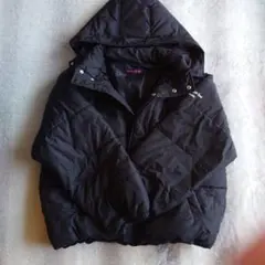 lovetoxic ブラック中綿コート フード付き