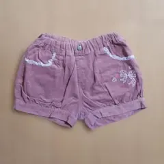 キッズ コーデュロイ ショートパンツ リボン