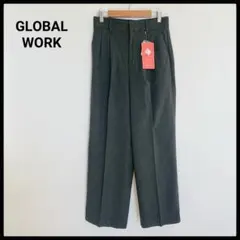 新品✨GLOBAL WORK ワイドパンツ グレーLサイズ