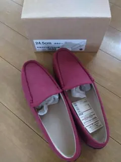 未使用　ボルドー スリッポン 24.5cm