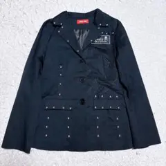 ACDCRAG シャツ　ブラック　スタッズ　十字架