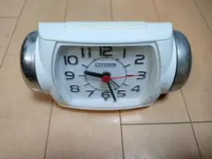 CITIZEN アナログ置時計 白8RA636