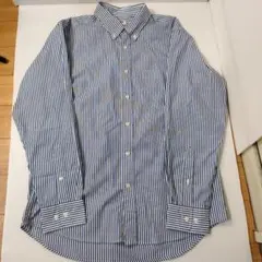 【ほぼ新品】ユニクロ エクストラファインコットンブロードストライプシャツ【M】