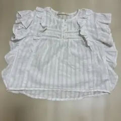 Zara Girls フリル付き半袖シャツ 110cm