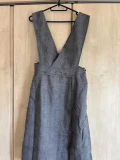 グレー Vネック サロペット