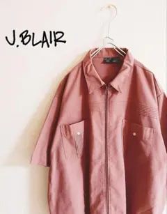 D222360 J.BLAIR フルジップ デザイン半袖シャツのサムネイル
