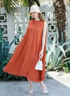 And Couture 配色ステッチリラックスワンピース