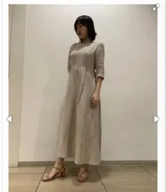 FRAY I.D バックリボンリネンワンピース