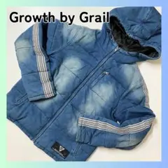 Growth by Grail フード付きダウンジャケット デニムブルー　M