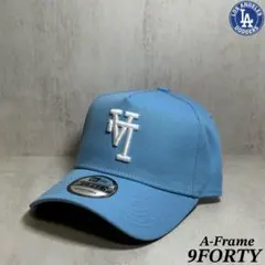 【海外限定】 ドジャース 9FORTY LA逆ロゴ スカイブルー キャップ ②