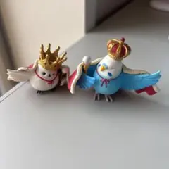 「王様気鳥 -おうさまきどり-」フィギュア インコとシマエナガ2点セット