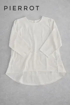【新品未使用】Pierrot ティアードブラウス ホワイト 長袖