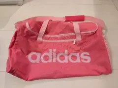 adidas ピンク ボストンバッグ　修学旅行　宿泊学習　アディダス
