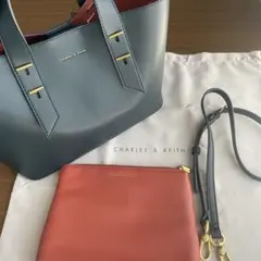 CHARLES & KEITH ダブルハンドル スローチーバッグ