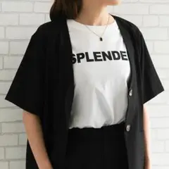 黒 半袖 ボタン付きシャツ