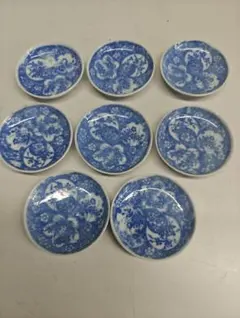 華やかな金彩色絵鳳凰文の映えるお皿2点（検古伊万里九谷菓子皿豆皿