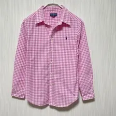 【極美品】Ralph Lauren ラルフローレン ギンガムチェック ピンク L