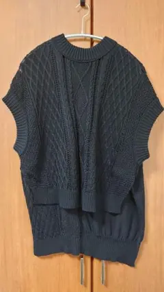 【最終値下げ】Y's ワイズ　ケーブル編みベスト
