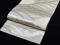 和服帯　正絹　露芝模様　名古屋帯　早い者勝ち