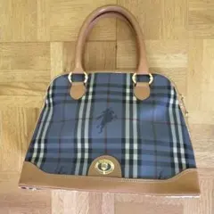Burberrys　チェック柄ハンドバッグ 水色/ベージュ