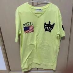 RODEO CROWNS Vネック Tシャツ ネオンイエローのサムネイル