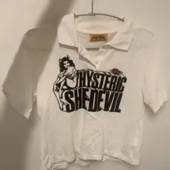 HYSTERIC GLAMOUR SHE DEVIL ポロシャツ ホワイトのサムネイル