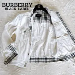【BURBERRY BLACK LABEL】デニムジャケット Gジャン 白 M