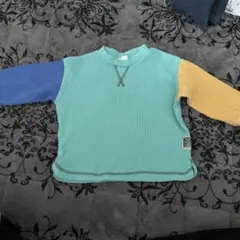 カラーブロック長袖カットソー 90cm