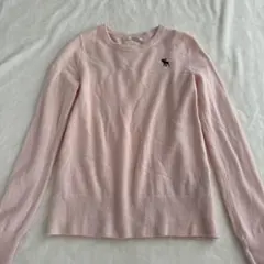 アバクロンビーアンドフィッチ ロゴ カシミヤ100% ピンク ニット