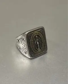 聖母マリア　シルバーリング　シルバー925 ヴィンテージ　14号　インディアン