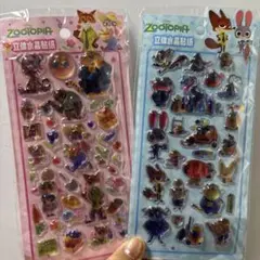 ズートピア 立体シールセット ピンク・青