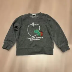 はらぺこあおむし　裏起毛トレーナー グレー 110