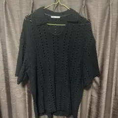 ZARAメッシュニットシャツ　M